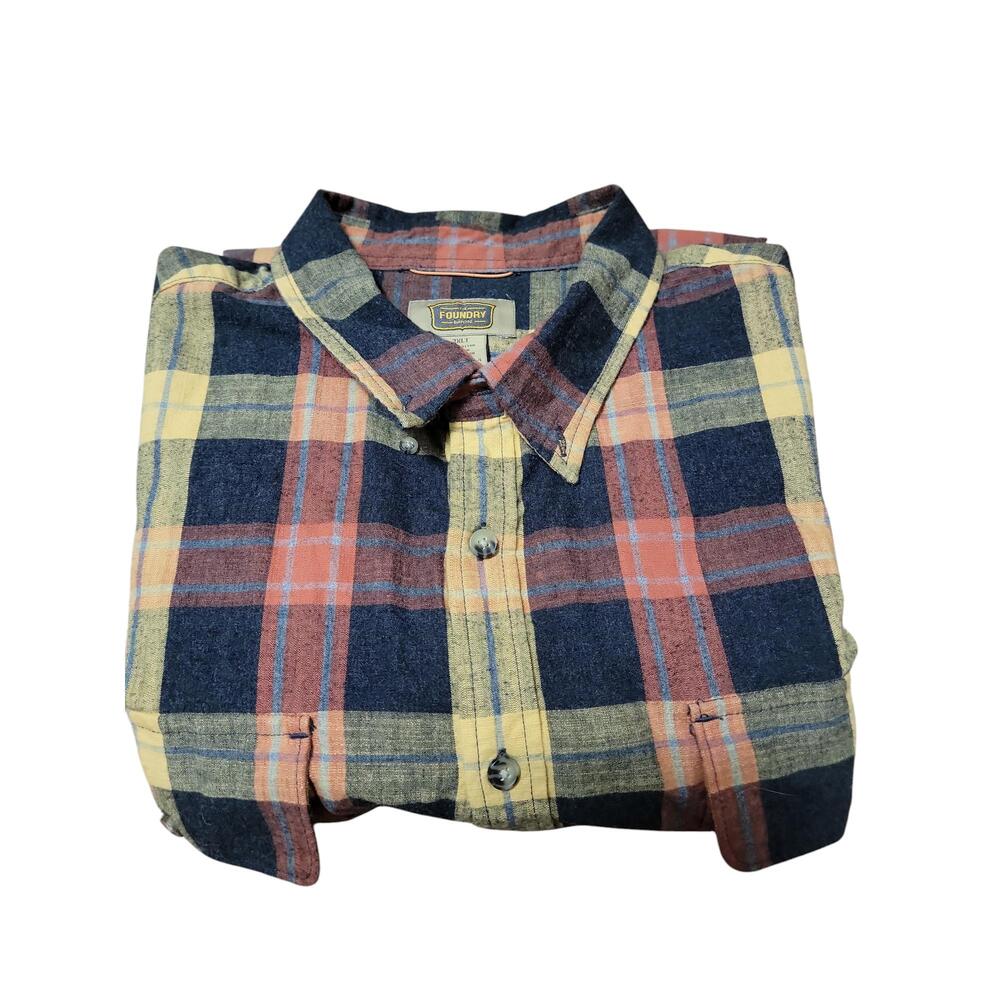 The Foundry Curry Plaid Long Sleeve Flannel Shirt 2XLT - Picture 5 of 5